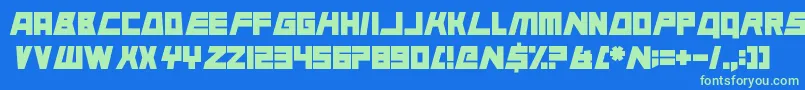 AnimalSilence Font – Green Fonts on Blue Background