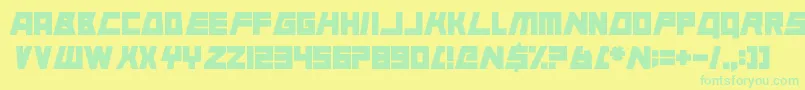 AnimalSilence Font – Green Fonts on Yellow Background