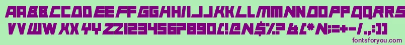 AnimalSilence Font – Purple Fonts on Green Background