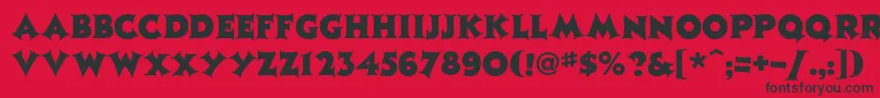 JazzposterHeavy Font – Black Fonts on Red Background