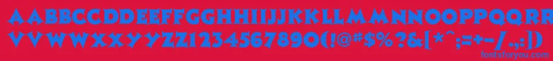 JazzposterHeavy Font – Blue Fonts on Red Background