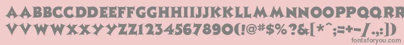 JazzposterHeavy Font – Gray Fonts on Pink Background