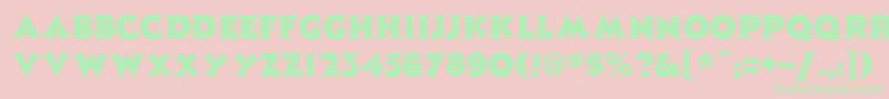 JazzposterHeavy Font – Green Fonts on Pink Background