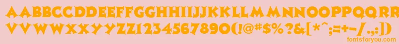 JazzposterHeavy Font – Orange Fonts on Pink Background