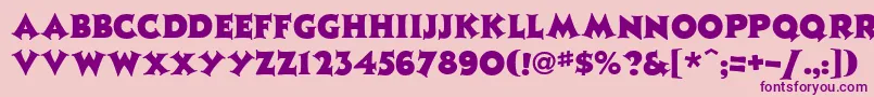 JazzposterHeavy-Schriftart – Violette Schriften auf rosa Hintergrund