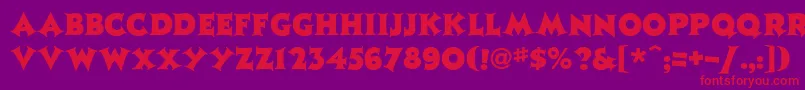 JazzposterHeavy Font – Red Fonts on Purple Background