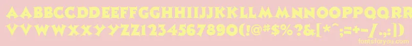 JazzposterHeavy Font – Yellow Fonts on Pink Background