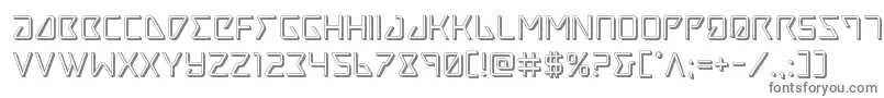 フォントTracer3D – 白い背景に灰色の文字
