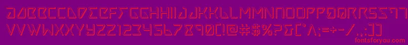 Tracer3D Font – Red Fonts on Purple Background