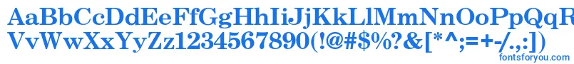 Шрифт BackroadNormal – синие шрифты на белом фоне