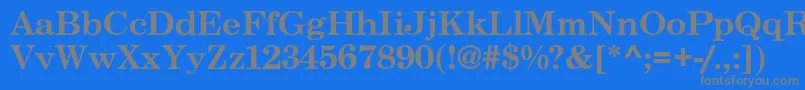 fuente BackroadNormal – Fuentes Grises Sobre Fondo Azul