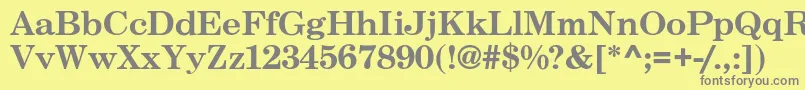 フォントBackroadNormal – 黄色の背景に灰色の文字