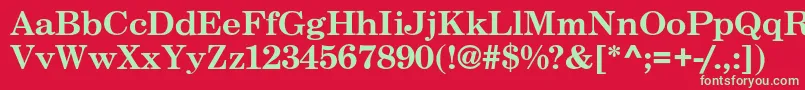 BackroadNormal Font – Green Fonts on Red Background