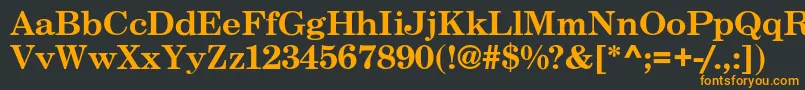Шрифт BackroadNormal – оранжевые шрифты на чёрном фоне