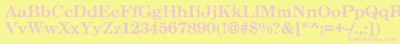 BackroadNormal Font – Pink Fonts on Yellow Background