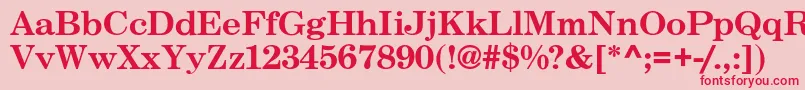 BackroadNormal Font – Red Fonts on Pink Background