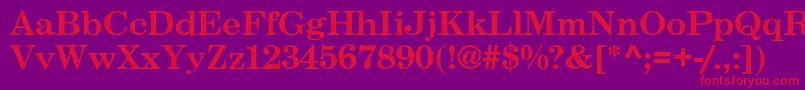 BackroadNormal Font – Red Fonts on Purple Background
