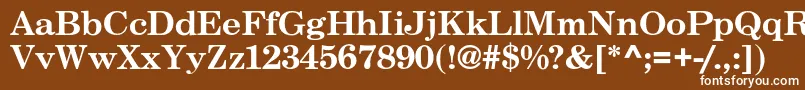 フォントBackroadNormal – 茶色の背景に白い文字