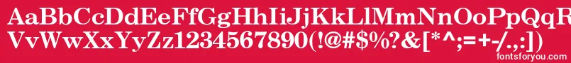 フォントBackroadNormal – 赤い背景に白い文字