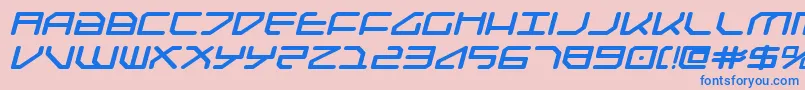 フォントFederapolisebi – ピンクの背景に青い文字