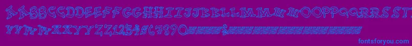 Шрифт Funtime – синие шрифты на фиолетовом фоне