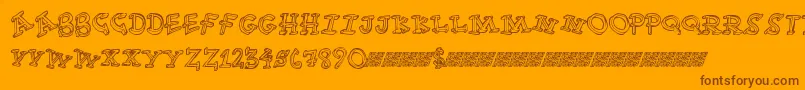 Funtime Font – Brown Fonts on Orange Background