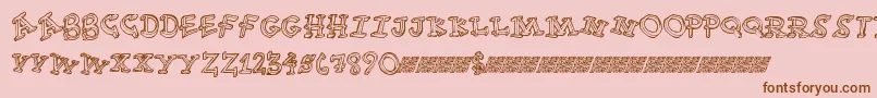 Funtime Font – Brown Fonts on Pink Background