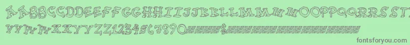 Funtime Font – Gray Fonts on Green Background