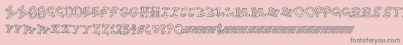 Lisätietoja Funtime-fontista Funtime-fontti – harmaat kirjasimet vaaleanpunaisella taustalla