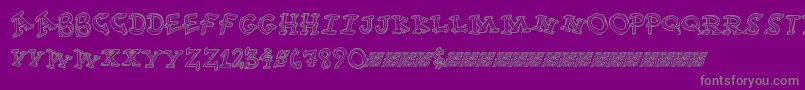 Funtime-Schriftart – Graue Schriften auf violettem Hintergrund
