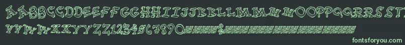 Funtime Font – Green Fonts on Black Background