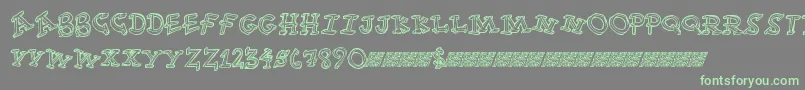 Шрифт Funtime – зелёные шрифты на сером фоне