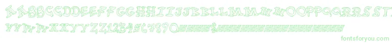 Funtime Font – Green Fonts on White Background