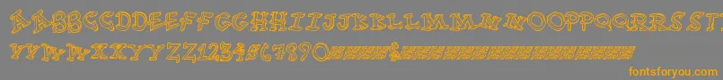 Funtime Font – Orange Fonts on Gray Background