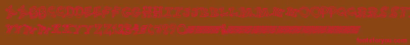 Funtime Font – Red Fonts on Brown Background