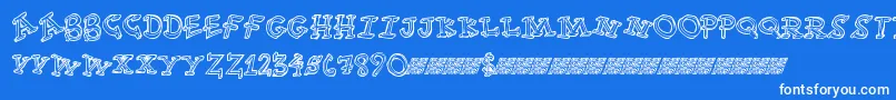 Funtime Font – White Fonts on Blue Background