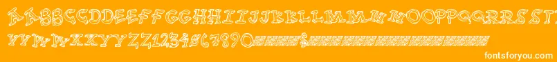 Funtime Font – White Fonts on Orange Background