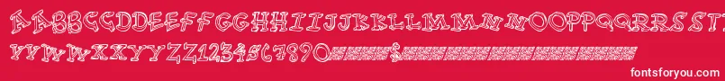 Funtime Font – White Fonts on Red Background