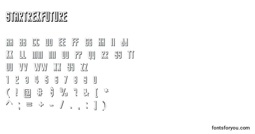 Fuente StarTrekFuture - alfabeto, números, caracteres especiales