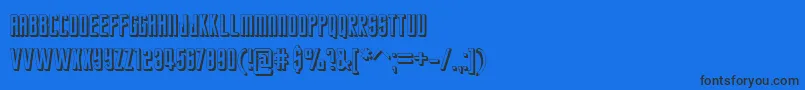 Więcej informacji o czcionce StarTrekFuture Czcionka StarTrekFuture – czarne czcionki na niebieskim tle