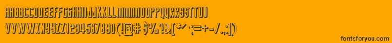 StarTrekFuture Font – Black Fonts on Orange Background