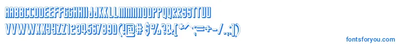 フォントStarTrekFuture – 白い背景に青い文字