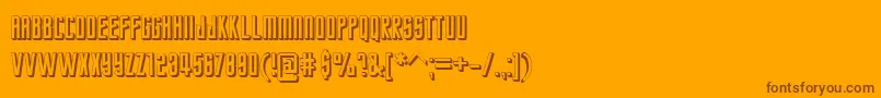 StarTrekFuture-fontti – ruskeat fontit oranssilla taustalla