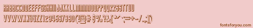 フォントStarTrekFuture – ピンクの背景に茶色のフォント