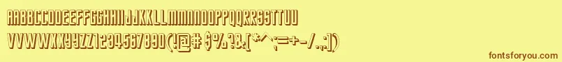 StarTrekFuture Font – Brown Fonts on Yellow Background