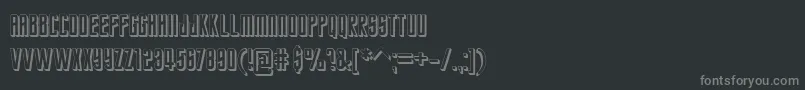 フォントStarTrekFuture – 黒い背景に灰色の文字