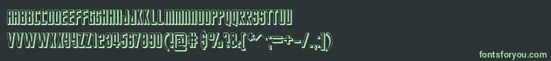 フォントStarTrekFuture – 黒い背景に緑の文字
