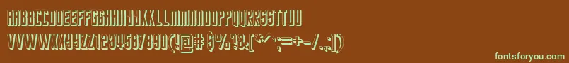 StarTrekFuture Font – Green Fonts on Brown Background