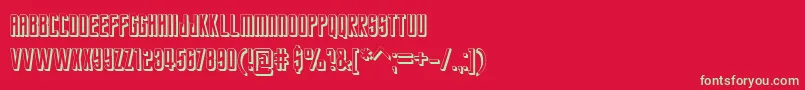 Czcionka StarTrekFuture – zielone czcionki na czerwonym tle