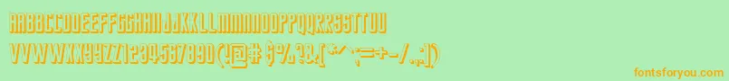 StarTrekFuture Font – Orange Fonts on Green Background